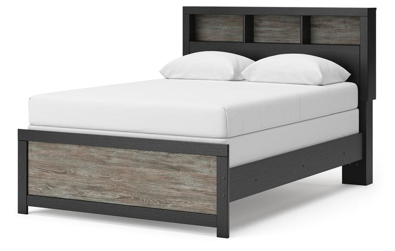 Broachmyn Black/Gray Full Bookcase Bed - PCB1118B13
