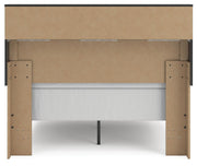Broachmyn Black/Gray Full Bookcase Bed - PCB1118B13