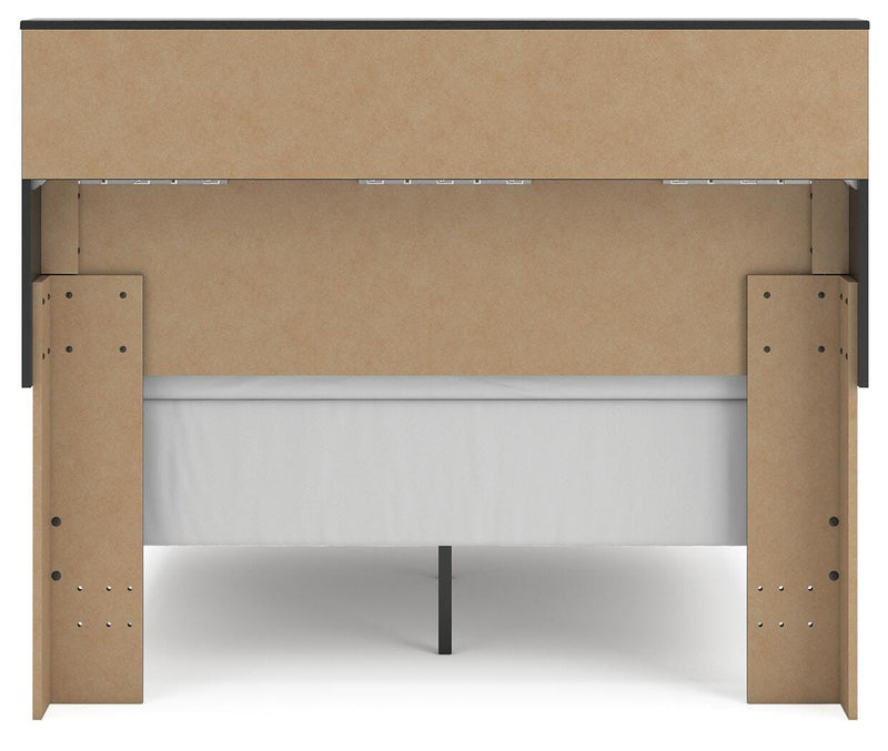 Broachmyn Black/Gray Full Bookcase Bed - PCB1118B13