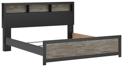 Broachmyn Black/Gray King Bookcase Bed - PCB1118B6