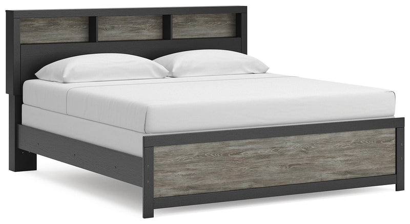 Broachmyn Black/Gray King Bookcase Bed - PCB1118B6