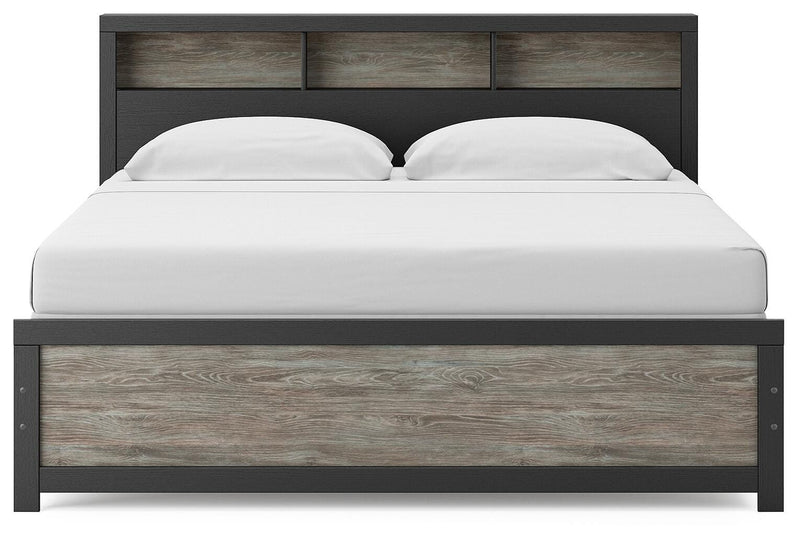 Broachmyn Black/Gray King Bookcase Bed - PCB1118B6