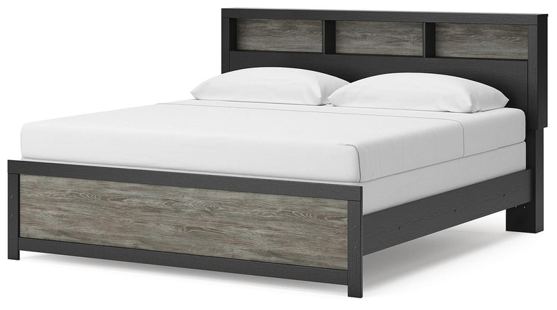 Broachmyn Black/Gray King Bookcase Bed - PCB1118B6