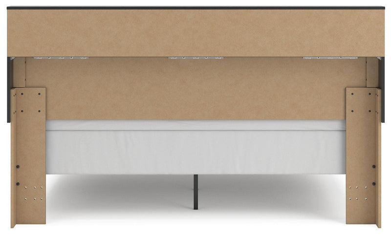 Broachmyn Black/Gray King Bookcase Bed - PCB1118B6