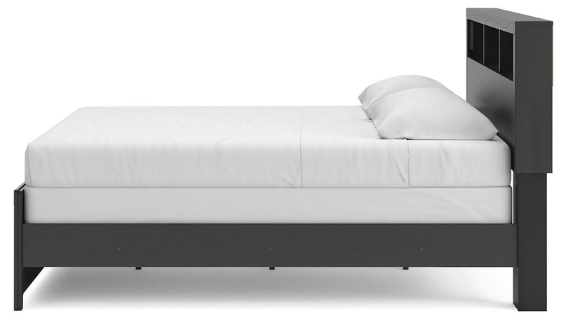 Broachmyn Black/Gray King Bookcase Bed - PCB1118B6