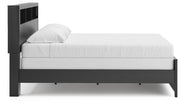 Broachmyn Black/Gray King Bookcase Panel Bed - PCB1118B19