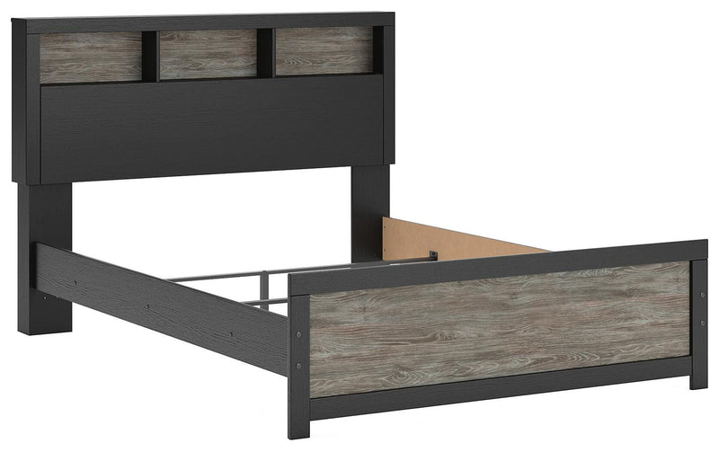 Broachmyn Black/Gray Queen Bookcase Bed - PCB1118B2