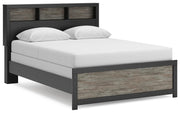 Broachmyn Black/Gray Queen Bookcase Bed - PCB1118B2