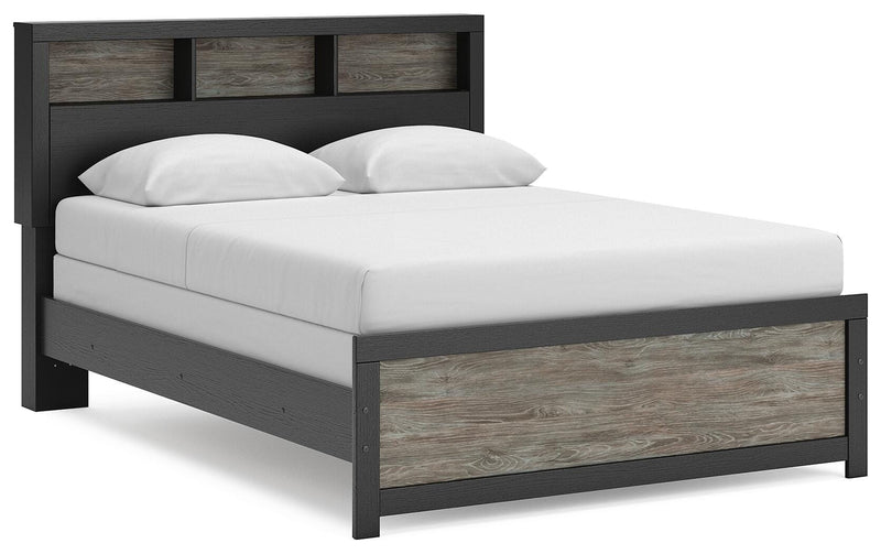 Broachmyn Black/Gray Queen Bookcase Bed - PCB1118B2
