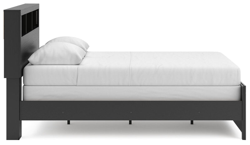 Broachmyn Black/Gray Queen Bookcase Bed - PCB1118B2