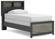 Broachmyn Black/Gray Twin Bookcase Bed - PCB1118B12