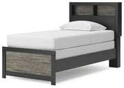 Broachmyn Black/Gray Twin Bookcase Bed - PCB1118B12