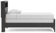 Broachmyn Black/Gray Twin Bookcase Bed - PCB1118B12