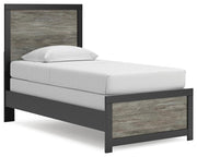 Broachmyn Black/Gray Twin Panel Bed - PCB1118B8