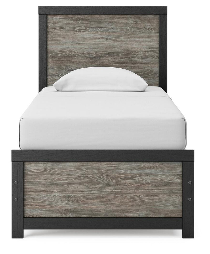 Broachmyn Black/Gray Twin Panel Bed - PCB1118B8
