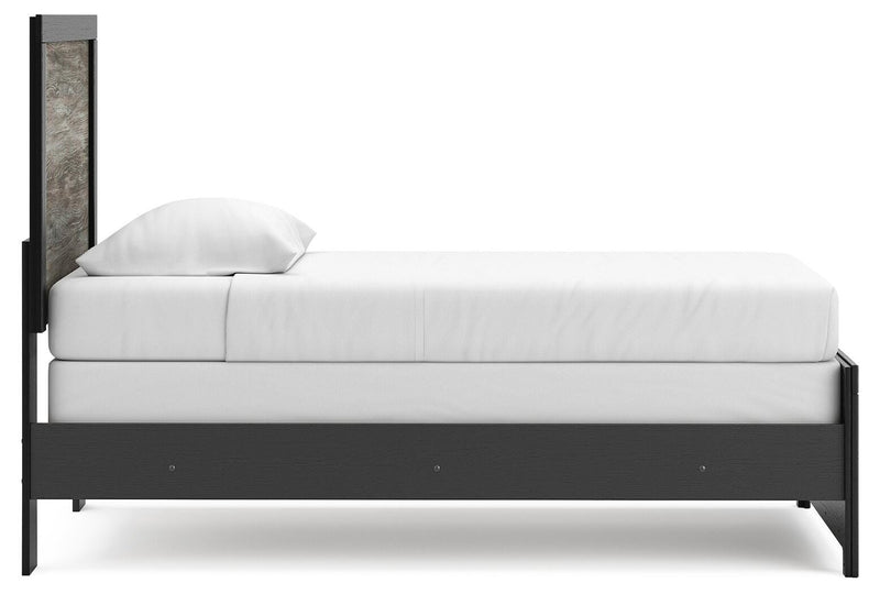 Broachmyn Black/Gray Twin Panel Bed - PCB1118B8