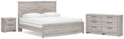 Broachmyn King Panel Bed, Dresser and Nightstand - PCB1120B14