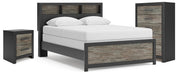Broachmyn Queen Bookcase Bed, Chest and Nightstand - PCB1118B26