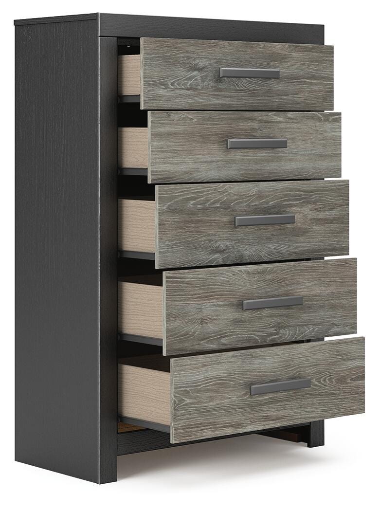 Broachmyn Queen Bookcase Bed, Chest and Nightstand - PCB1118B26