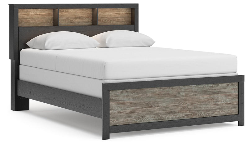 Broachmyn Queen Bookcase Panel Bed, Dresser and Nightstand - PCB1118B20
