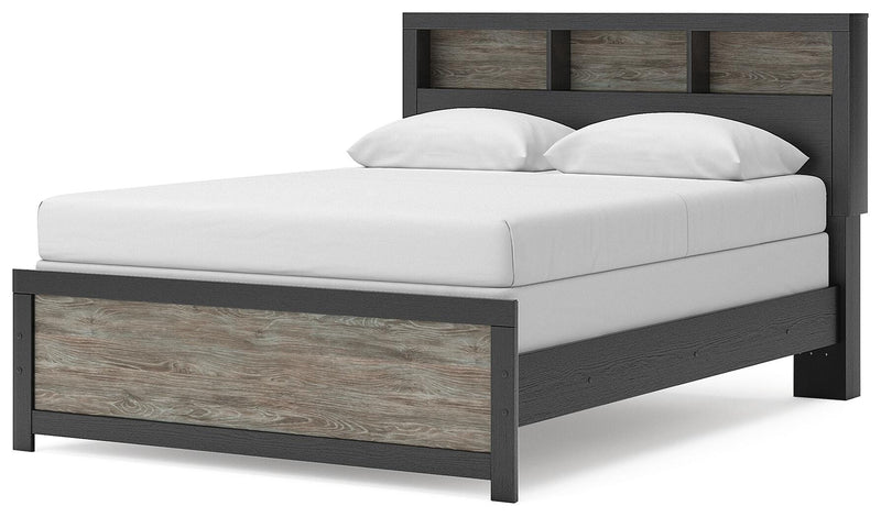 Broachmyn Queen Bookcase Panel Bed, Dresser and Nightstand - PCB1118B20