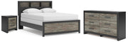 Broachmyn Queen Bookcase Panel Bed, Dresser and Nightstand - PCB1118B20