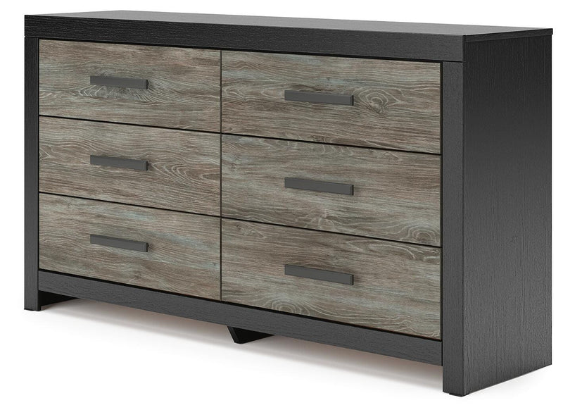 Broachmyn Queen Bookcase Panel Bed, Dresser and Nightstand - PCB1118B20