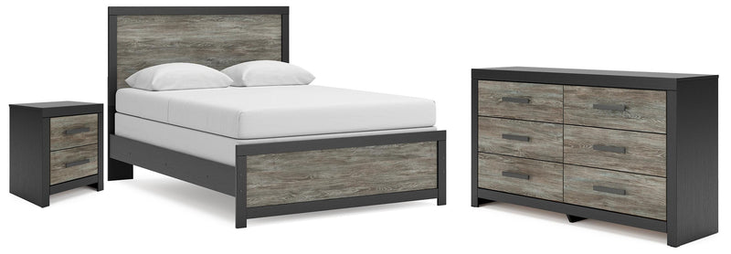 Broachmyn Queen Panel Bed, Dresser and Nightstand - PCB1118B22