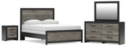 Broachmyn Queen Panel Bed, Dresser, Mirror and Nightstand - PCB1118B27
