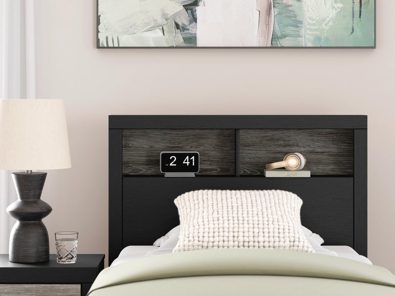 Broachmyn Twin Bookcase Bed, Dresser and Mirror - PCB1118B14