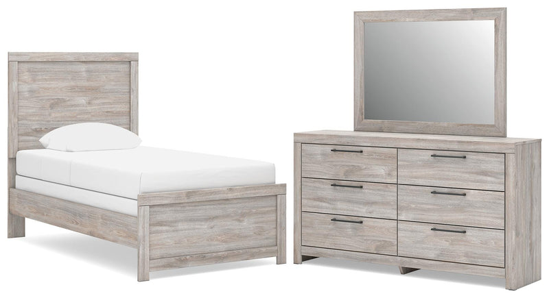 Broachmyn Twin Panel Bed, Dresser and Mirror - PCB1120B10