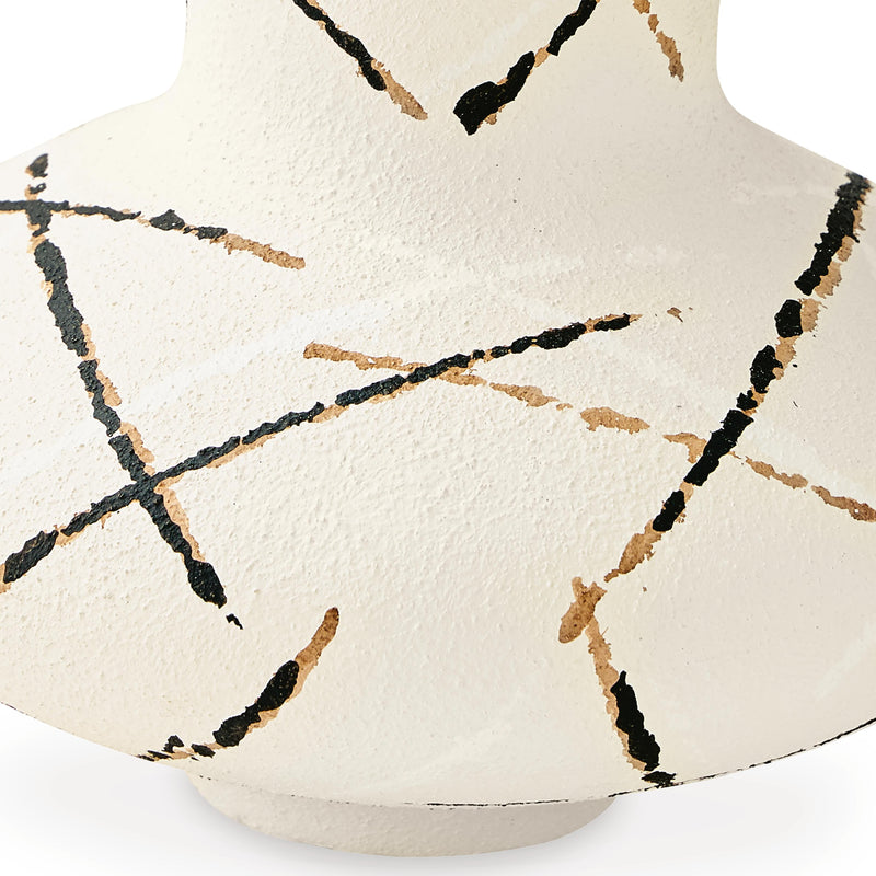 Brockford Cream/Black/Brown Vase - A2000949