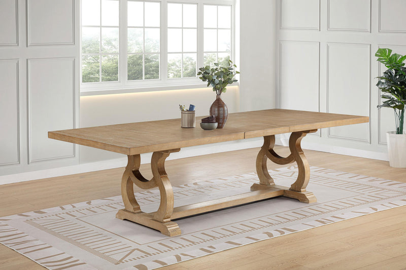 Brockway 104-inch Extension Leaf Dining Table Barley Brown - 110291