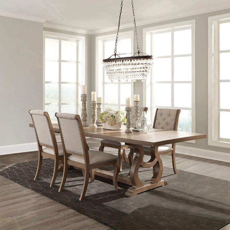 Brockway 5-piece Extension Leaf Dining Set Barley Brown - 110291-S5