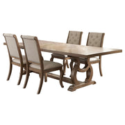 Brockway 5-piece Extension Leaf Dining Set Barley Brown - 110291-S5
