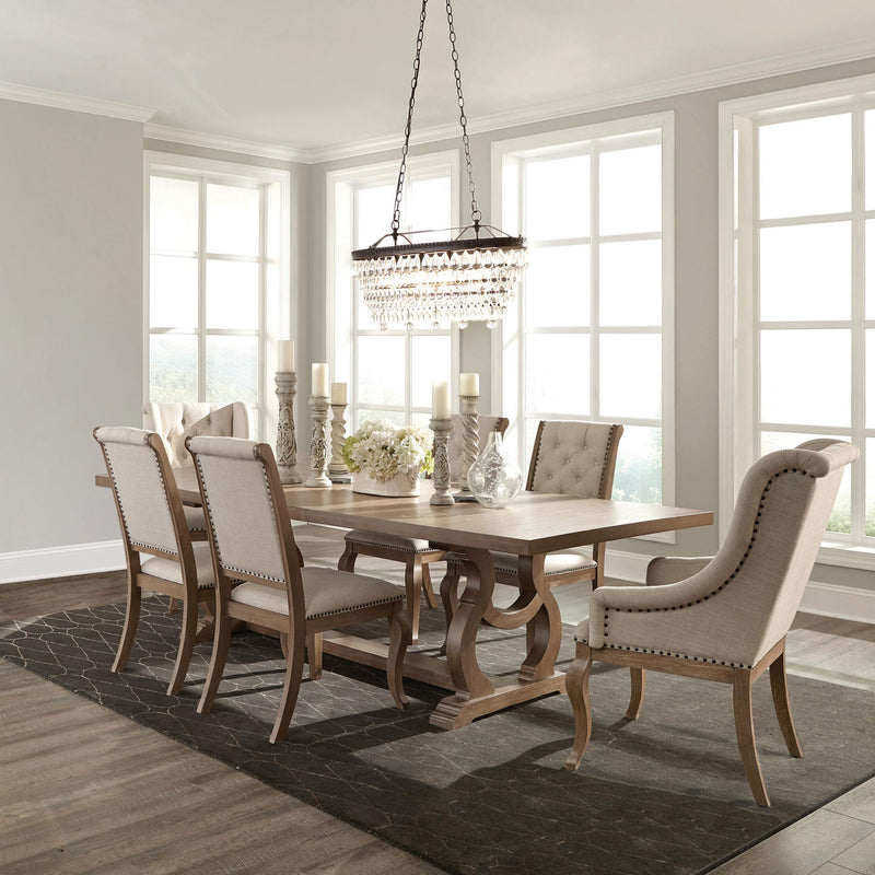 Brockway 7-piece Extension Leaf Dining Set Barley Brown - 110291-S7