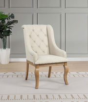 Brockway Upholstered Arm Chair Barley Brown (Set of 2) - 110293