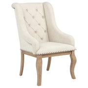 Brockway Upholstered Arm Chair Barley Brown (Set of 2) - 110293
