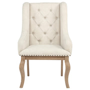 Brockway Upholstered Arm Chair Barley Brown (Set of 2) - 110293