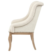 Brockway Upholstered Arm Chair Barley Brown (Set of 2) - 110293