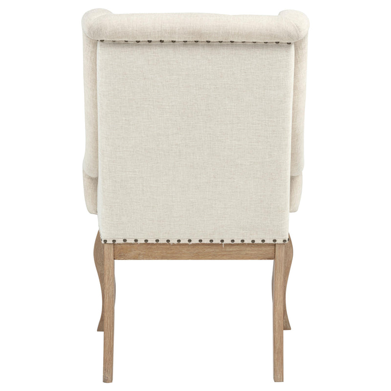 Brockway Upholstered Arm Chair Barley Brown (Set of 2) - 110293