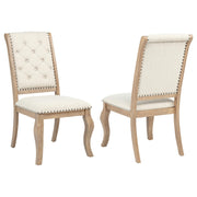 Brockway Upholstered Dining Chair Barley Brown (Set of 2) - 110292