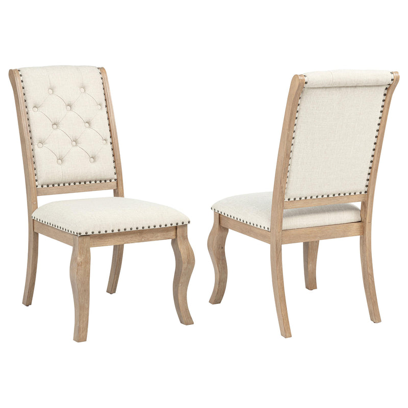 Brockway Upholstered Dining Chair Barley Brown (Set of 2) - 110292