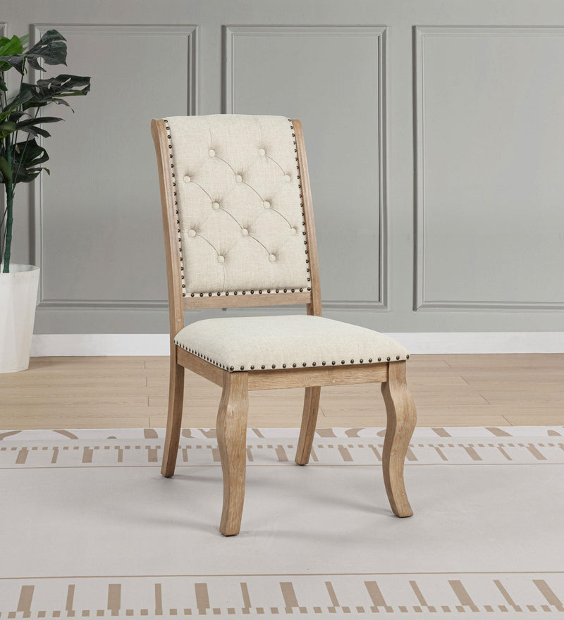 Brockway Upholstered Dining Chair Barley Brown (Set of 2) - 110292