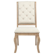 Brockway Upholstered Dining Chair Barley Brown (Set of 2) - 110292