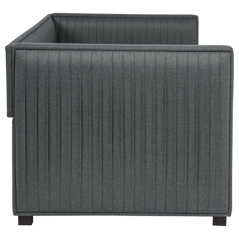 Brodie Upholstered Twin Daybed with Trundle Grey - 300554