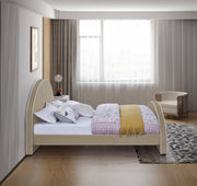 Brody Velvet Full Bed Beige - BrodyBeige-F
