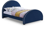 Brody Velvet Queen Bed Blue - Gate FurnitureQueen Bed