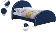 Brody Velvet Queen Bed Blue - Gate FurnitureQueen Bed