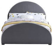 Brody Velvet Queen Bed Grey - Gate FurnitureQueen Bed